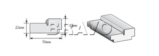 Коробка Инвизибл Al Чёрный (ОM3/45°) для ДП:200*90 Лев.