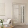 Двойная межкомнатная крашеная дверь Скинни-11.1 Creamy / Magic Fog Дополнительное изображение Двойная межкомнатная крашеная дверь Скинни-11.1 Creamy / Magic Fog