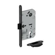 Замок врезной пластиковый язычок LP-3-CL SBlack (МатЧёрный)