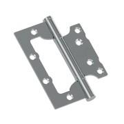 Петля без врезки стальная HFS-1-2B 100*75*2,5 Chrome (Хром)