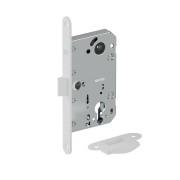 Замок врезной пластиковый язычок LP-3-CL SWhite (МатБелый)