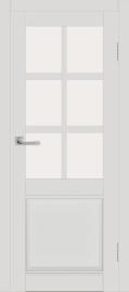 Межкомнатная дверь с экошпоном ДП DIM I-15 Smoky Matt Сатинато Белый