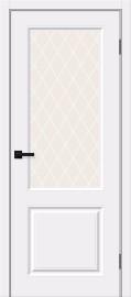 Межкомнатная дверь с ПВХ-пленкой Скинни-13 White Pro / White Crystal