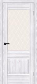 Межкомнатная дверь с экошпоном Прима-3 Riviera Ice/White Crystal