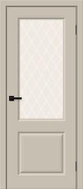 Межкомнатная дверь с ПВХ-пленкой Скинни-13 Cream Pro / White Crystal