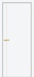 Межкомнатная дверь ПЭТ Браво-0.10.П (SG:P3) White Silk / Sgold