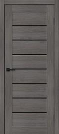 Межкомнатная дверь с экошпоном Браво-22 Grey Melinga / Black Shine