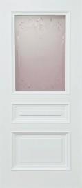 Межкомнатная дверь ДП DIM Enamel B-3.1 Белый акрил Сатинато белое прозрачное