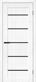Межкомнатная дверь с экошпоном Мода-22 Snow Melinga / Black Line