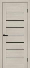 Межкомнатная дверь с экошпоном Браво-22 Cream Melinga / Black Shine