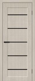 Межкомнатная дверь с экошпоном Мода-22 Cream Melinga / Black Line