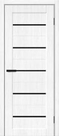 Межкомнатная дверь с экошпоном Мода-22 Snow Melinga / Black Shine
