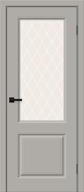 Межкомнатная крашеная дверь Скинни-13 Greyny / White Crystal