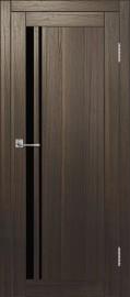 Межкомнатная дверь с экошпоном ДП DIM I-19.1 Choco Wood Lacobel Black