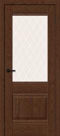 Межкомнатная дверь с экошпоном Прима-3 Brown Dreamline/White Crystal