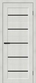 Межкомнатная дверь с экошпоном Мода-22 Bianco Melinga / Black Line
