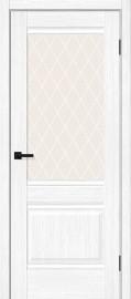 Межкомнатная дверь с экошпоном Прима-3 Snow Melinga/White Crystal