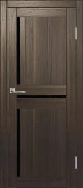 Межкомнатная дверь с экошпоном ДП DIM I-5.1 Choco Wood Lacobel Black