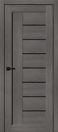Межкомнатная дверь с экошпоном Браво-29 Grey Melinga/Black Shine