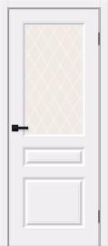 Межкомнатная дверь с ПВХ-пленкой Скинни-15 White Pro / White Crystal