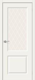 Межкомнатная крашеная дверь Скинни-13 Whitey / White Crystal