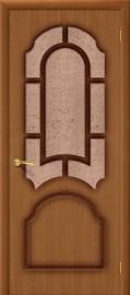 Межкомнатная шпонированная дверь Соната Орех / Бронзовое