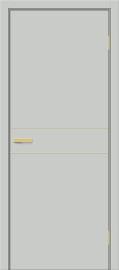 Межкомнатная дверь ПЭТ Браво-0.24.П (SG:P3) Grey Silk / Sgold
