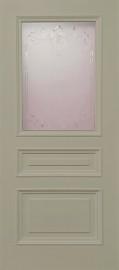 Межкомнатная дверь ДП DIM Enamel B-3.1 Фисташковый Сатинато белое прозрачное