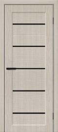 Межкомнатная дверь с экошпоном Мода-22 Cream Melinga / Black Shine