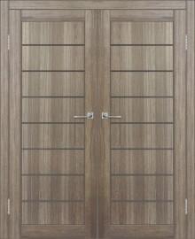 Двойная межкомнатная дверь с экошпоном ДП DIM I-3 Taupe Wood Сатинато Графит