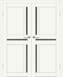 Двойная межкомнатная дверь с экошпоном ДП DIM I-5.1 Crystal Matt Сатинато Графит