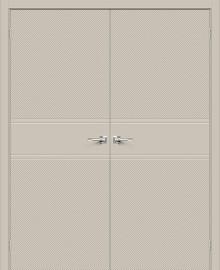 Двойная межкомнатная крашеная дверь Граффити-27 Creamy