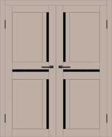 Двойная межкомнатная дверь с экошпоном ДП DIM I-5.1 Dune Matt Lacobel Black