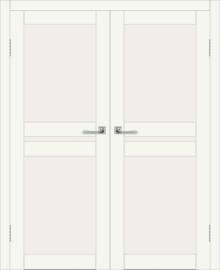 Двойная межкомнатная дверь с экошпоном ДП DIM I-7 Crystal Matt Сатинато Белый