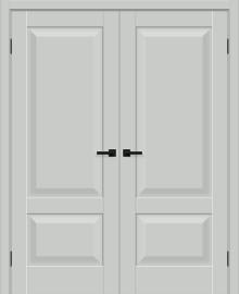Двойная межкомнатная дверь ПЭТ Прима-22 Grey Silk
