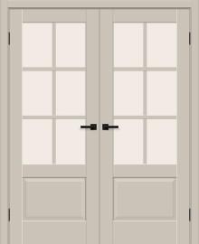 Двойная межкомнатная дверь ПЭТ Прима-13.0.1 Cream Silk/Magic Fog