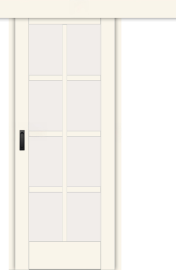 Межкомнатная дверь-купе ДП DIM I-14к Angel Matt Сатинато Белый