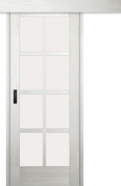 Межкомнатная дверь-купе ДП DIM I-14к Blond Wood Сатинато Белый
