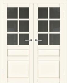 Двойная межкомнатная дверь с экошпоном ДП DIM I-12 Angel Matt Сатинато Графит