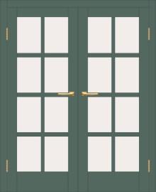 Двойная межкомнатная дверь с экошпоном ДП DIM I-14 Seagrass Matt Сатинато Белый