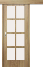 Межкомнатная дверь-купе ДП DIM I-14к Sandy Wood Сатинато Белый