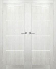 Двойная межкомнатная дверь с экошпоном ДП DIM I-3 Blond Wood Сатинато Белый