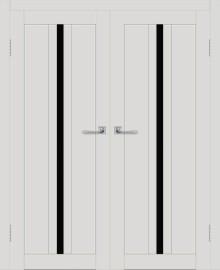 Двойная межкомнатная дверь с экошпоном ДП DIM I-9 Smoky Matt Lacobel Black