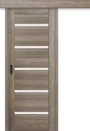 Межкомнатная дверь-купе ДП DIM I-1к Taupe Wood / Сатинато Белый