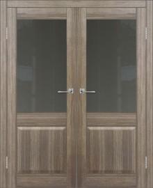 Двойная межкомнатная дверь с экошпоном ДП DIM I-11 Taupe Wood Сатинато Графит