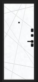 Металлическая дверь Кьюб/SBlack Slate Art/Snow Art