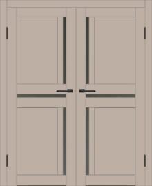 Двойная межкомнатная дверь с экошпоном ДП DIM I-5.1 Dune Matt Сатинато Графит