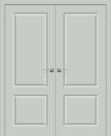 Двойная межкомнатная крашеная дверь Скинни-12 Grace
