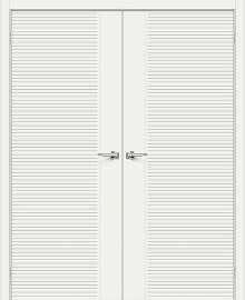 Двойная межкомнатная крашеная дверь Граффити-33.0 Whitey