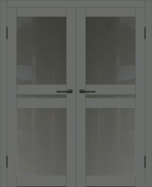 Двойная межкомнатная дверь с экошпоном ДП DIM I-7 Graphite Matt Сатинато Графит